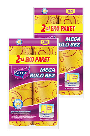 Mega Rulo Temizlik Bezi 2'li Eko Paket  İkili Set