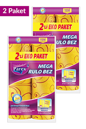 Mega Rulo Temizlik Bezi 2'li Eko Paket  İkili Set