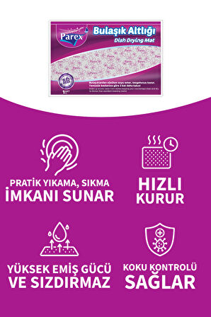 Bulaşık Altlığı 46 x 30 cm İkili Set