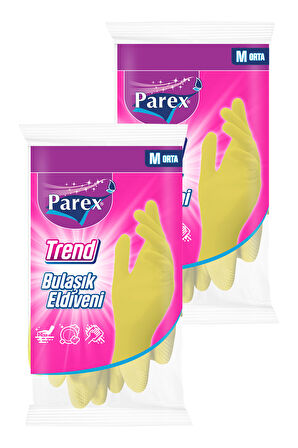 Trend Bulaşık Eldiveni Orta Boy İkili Set