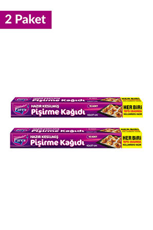 Hazır Kesilmiş Pişirme Kağıdı 16’lı 42 x 37 cm İkili Set