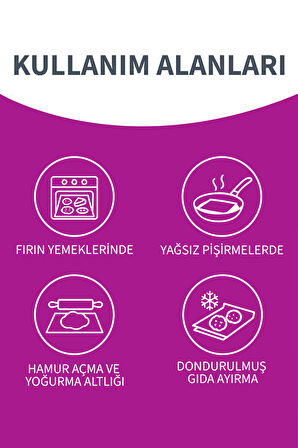 Hazır Kesilmiş Pişirme Kağıdı 16’lı 42 x 37 cm Üçlü Set
