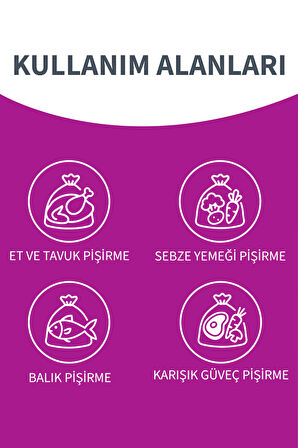 Fırın Torbası 8 Adet 24 x 38 cm Üçlü Set