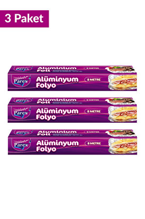 Alüminyum Folyo 8 Mt Üçlü Set
