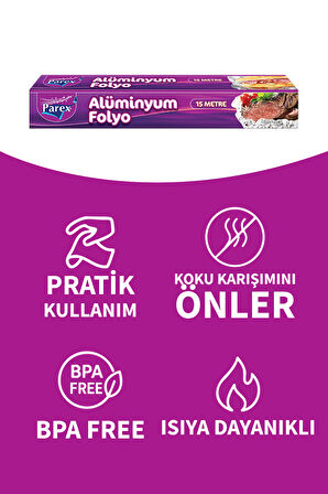 Alüminyum Folyo 15 Mt Üçlü Set
