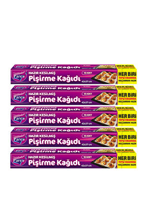 Hazır Kesilmiş Pişirme Kağıdı 10’lu 42 x 37 cm 5 Paket