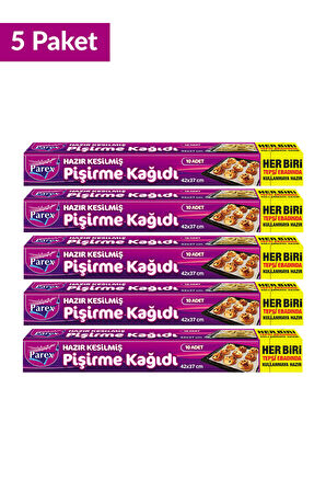 Hazır Kesilmiş Pişirme Kağıdı 10’lu 42 x 37 cm 5 Paket