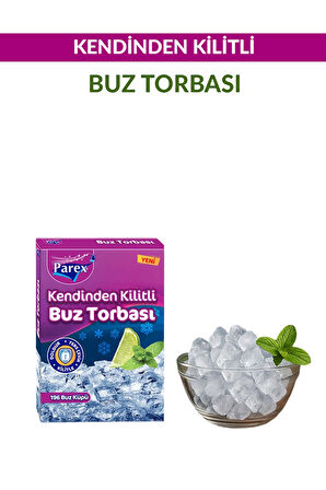 Kendinden Kilitli Buz Torbası 196 Buz Küpü 4 Paket