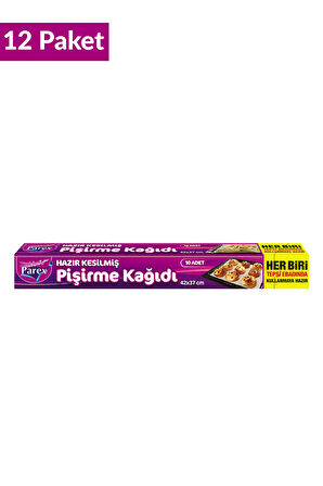 Hazır Kesilmiş Pişirme Kağıdı 10’lu 42 x 37 cm 12 Paket