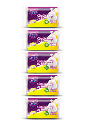 Güçlü Çöp Torbası Küçük Boy 30'lu 40 x 50 cm 5 Paket