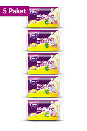 Güçlü Çöp Torbası Küçük Boy 30'lu 40 x 50 cm 5 Paket