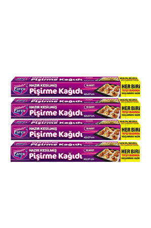 Hazır Kesilmiş Pişirme Kağıdı 10’lu 42 x 37 cm 4 Paket