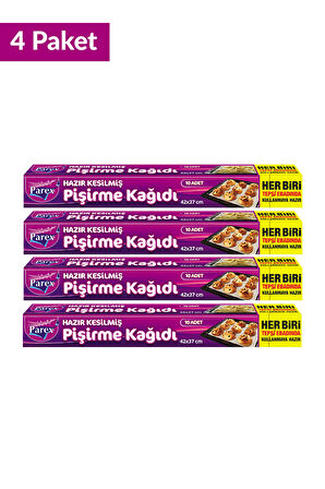 Hazır Kesilmiş Pişirme Kağıdı 10’lu 42 x 37 cm 4 Paket
