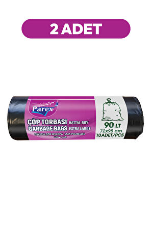 Professional 10'lu Çöp Torbası Battal Boy 72 x 95 cm İkili Paket