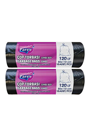Professional 10'lu Çöp Torbası Jumbo Boy 80 x 110 cm İkili Paket