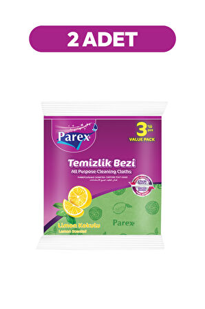 Limon Kokulu 3'lü Temizlik Bezi İkili Paket