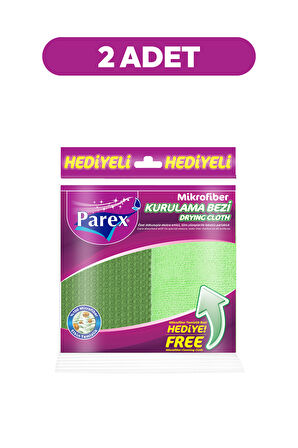 Mikrofiber Kurulama Bezi (Mikrofiber Temizlik Bezi Hediye) İkili Paket