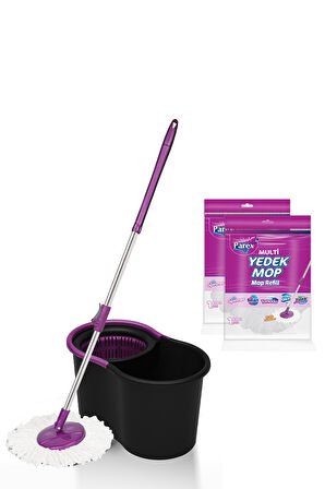 Black Editlon Otomatik Temizlik Seti ve 2'li Yedek Mop