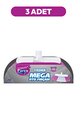 Mega Oto Fırçası Yedek (Sapsız) Üçlü Paket