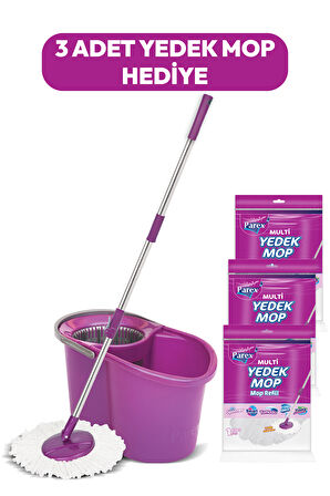 Tornado Otomatik Temizlik Seti ve 3'lü Yedek Mop Paketi