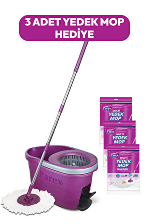 Thunderbolt Pedallı Otomatik Temizlik Seti ve 3'lü Yedek Mop