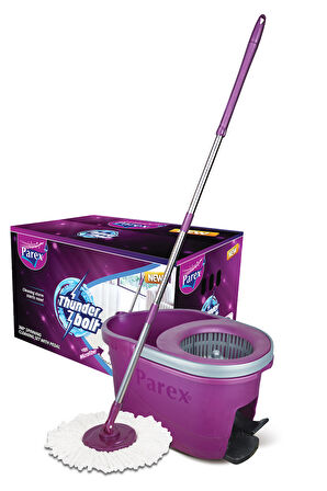 Thunderbolt Pedallı Otomatik Temizlik Seti ve 3'lü Yedek Mop