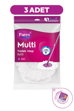 Multi Yedek Mop 2'li Paket (Sapsız) Toplam 6 Adet