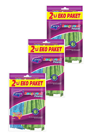 Rengarenk Paspas 2'li Paket Toplam 6 Adet