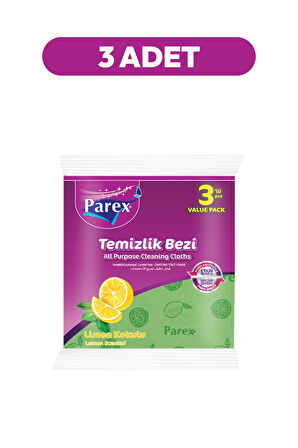Limon Kokulu 3'lü Temizlik Bezi Üçlü Paket