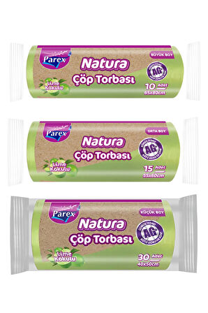 Natura Çöp Torbası Küçük Orta Büyük Boy 9'lu Paket
