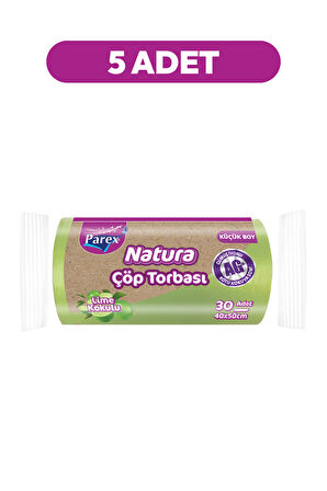 Natura Çöp Torbası Küçük Boy 30'lu 40 x 50 cm Beşli Paket