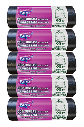 Professional 10'lu Çöp Torbası Battal Boy 72 x 95 cm Beşli Paket