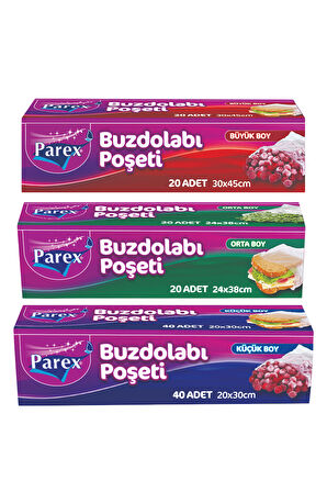 Buzdolabı Poşeti Üç Boy 9 Paket Set