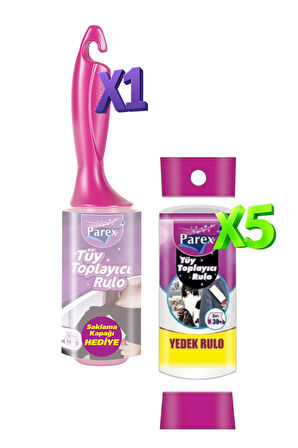 Premium Tüy Toplayıcı Rulo ve 5 Yedek Rulo Paketi