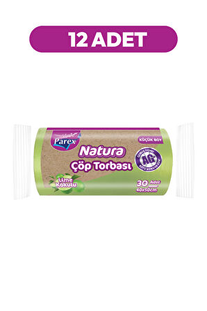 Natura Çöp Torbası Küçük Boy 30'lu 40 x 50 cm Onikili Paket
