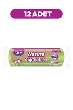 Natura 10'lu Çöp Torbası Büyük Boy 65 x 80 cm Onikili Paket