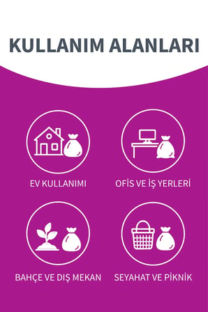 Büzgülü Çöp Torbası Yasemin Kokulu 15'li Orta Boy 55 x 60 cm Onikili Paket