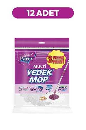 Multi Yedek Mop 2'li Paket (Sapsız) 12li Set