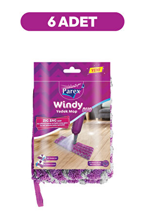 Windy Duo Zigzag Yedek Mop (Sapsız) 6 Paket