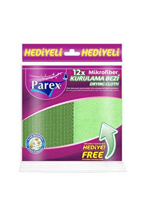 Mikrofiber Kurulama Bezi (Mikrofiber Temizlik Bezi Hediye) Onikili Paket