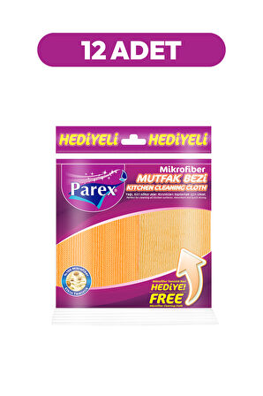 Mikrofiber Mutfak Bezi (Mikrofiber Temizlik Bezi Hediye)  Onikili Paket
