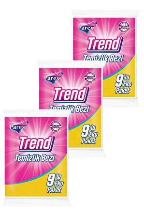 Trend 9'lu Temizlik Bezi Üçlü Paket