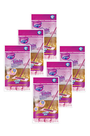 Etkin Yer Temizlik Sistemi Mikrofiber Yedeği Altılı Paket