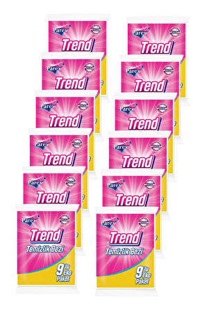 Trend 9'lu Temizlik Bezi Onikili Paket