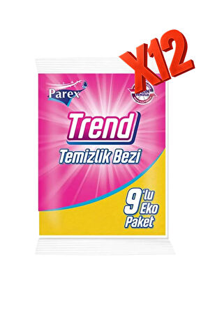 Trend 9'lu Temizlik Bezi Onikili Paket