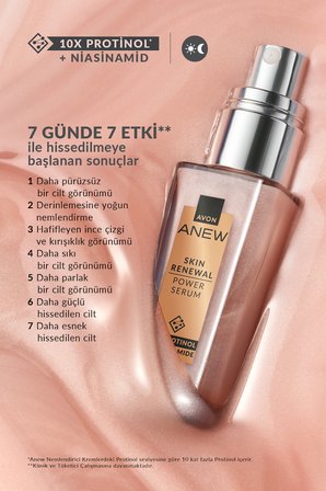 Anew Skin Renewal Power Yüz Kremi ve Serum Paketi