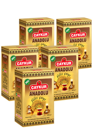 Anadolu Filiz Çayı Hediyelik 400gr. (Karton Kutu) Beşli Paket
