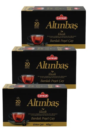 Altınbaş Çayı Süzen Poşet Çay (Sade) 2gr 20 Adet Üçlü Paket