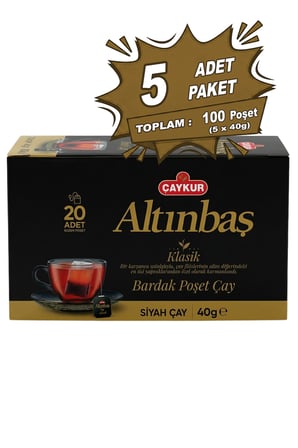Altınbaş Çayı Süzen Poşet Çay (Sade) 2gr 20 Adet Beşli Paket