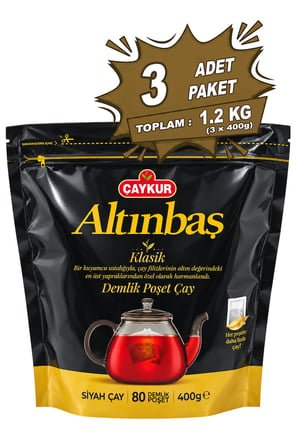 Altınbaş Demlik Poşet Çayı 5gr 80 Adet Üçlü Paket